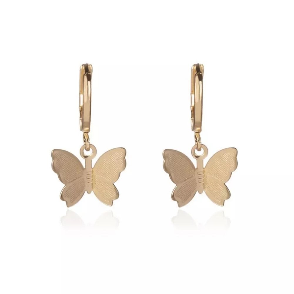 Butterfly Gold Plated Personality Hoop Earring